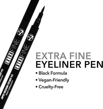 W7 Extra Fine Eyeliner Pen, Black
