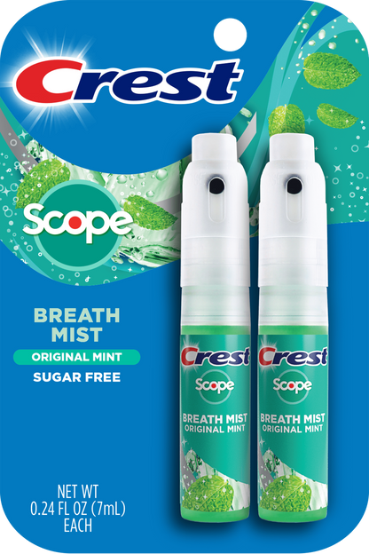Crest Scope Long Lasting Mint Breath Mist, 0.24 fl oz, 2 ct