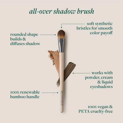 EcoTools All Over Eye Brush Fluffy Eyeshadow Brush Cruelty Free 1 Count