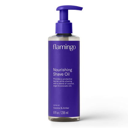 Flamingo Women's Nourishing Shave Oil, Coconut and Amber, 8 oz