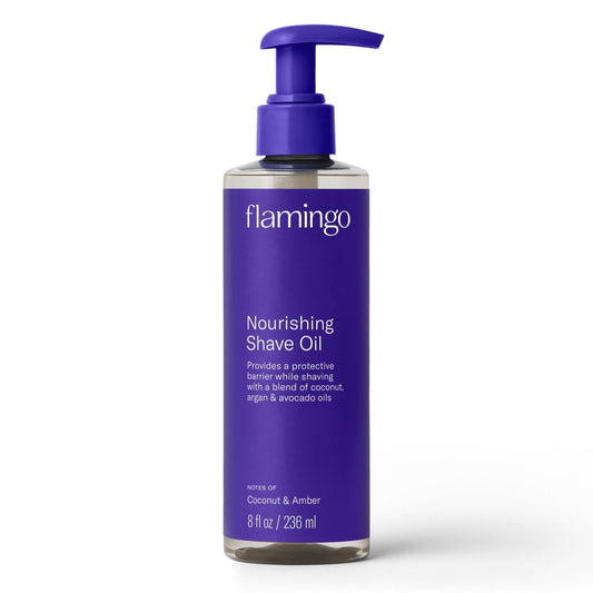 Flamingo Women's Nourishing Shave Oil, Coconut and Amber, 8 oz