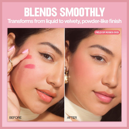 Revlon Glimmer Blush Drops, Liquid Cheek Blush, 102 Pink It Over, 0.32 fl oz