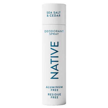 Native Deodorant & Body Spray, Sea Salt & Cedar, Quick Drying, 3.5 oz