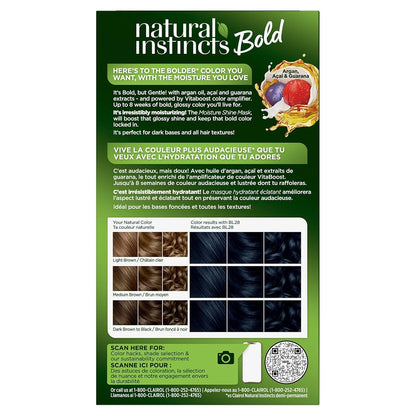 2pk Clairol Natural Instincts Bold Permanent Hair Color BL28 Blue Black Colibri
