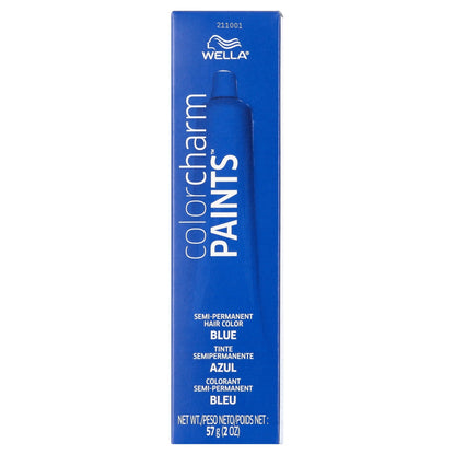 2 Pack Wella Color Charm Paints Semi-Permanent Hair Color - Blue 2 oz Tubes