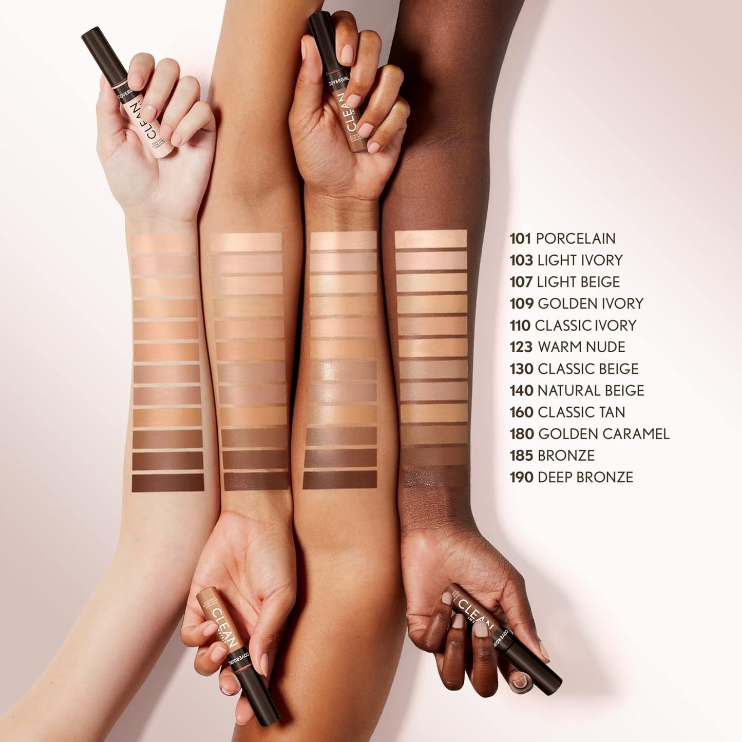 Covergirl Clean Invisible Concealer, Lightweight, Hydrating, Warm Nude 123