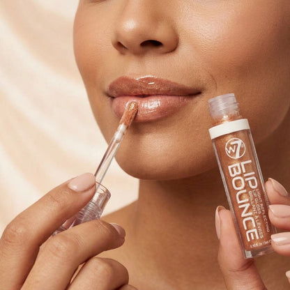 W7 Lip Bounce Light Reflecting Lip Gloss Tan Rose Shimmer High Shine 3ml New
