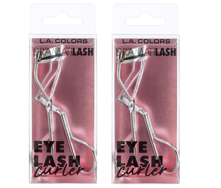 2 Pack L.A. Colors Dramatillash Eyelash Curler Easy-Grip Handle CBEL525 Lash
