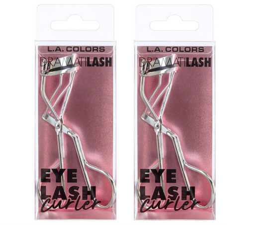 2 Pack L.A. Colors Dramatillash Eyelash Curler Easy-Grip Handle CBEL525 Lash