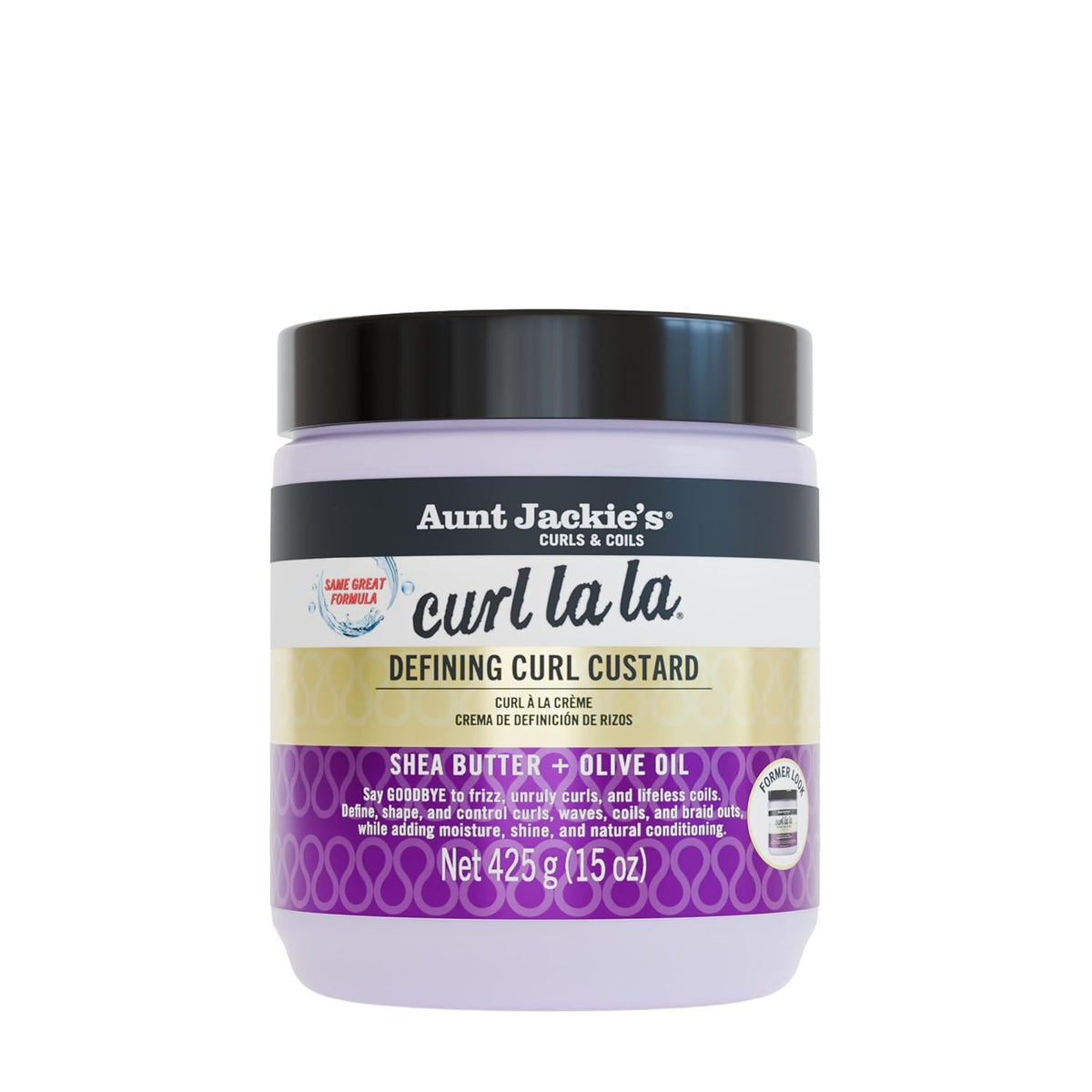Aunt Jackie's Curl La La Defining Curl Custard 15oz 2 Pack Shea Butter Olive Oil