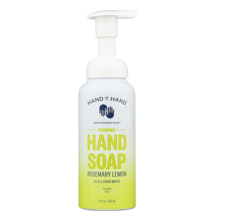 Hand In Hand Rosemary Lemon Foaming Hand Soap 8.5oz Aloe & Birch Water 2 Pack