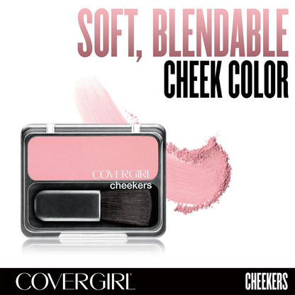 COVERGIRL Cheekers Blendable Powder Blush, 148 Natural Rose, 0.12 oz