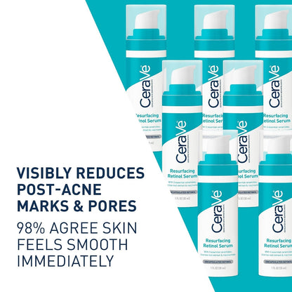CeraVe Resurfacing Retinol Face Serum with Niacinamide, Pore Minimizer, 1oz