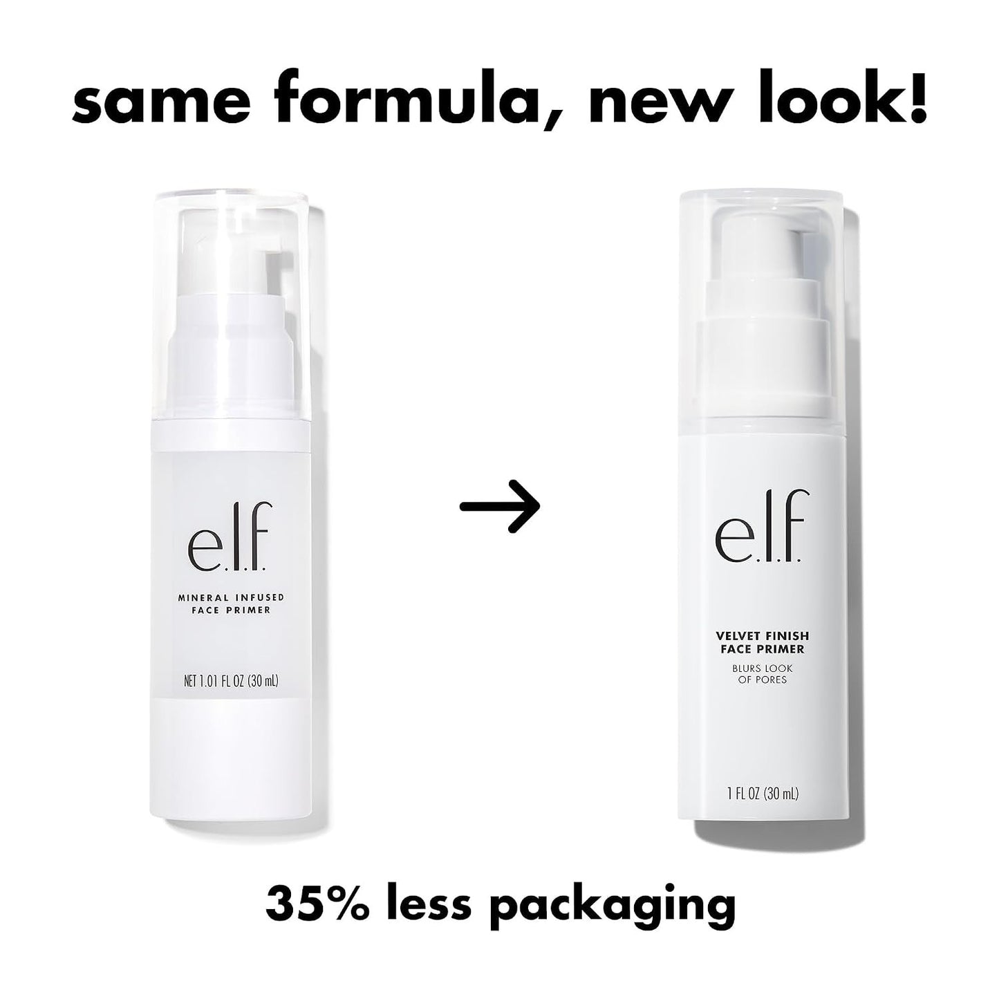 e l f Mineral Infused Face Primer Primer For Smooth Foundation Base Fills In Fine Lines Refines Complexion Vegan Cruelty free Large