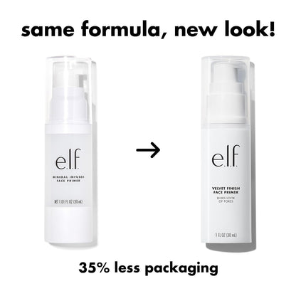 e l f Mineral Infused Face Primer Primer For Smooth Foundation Base Fills In Fine Lines Refines Complexion Vegan Cruelty free Large