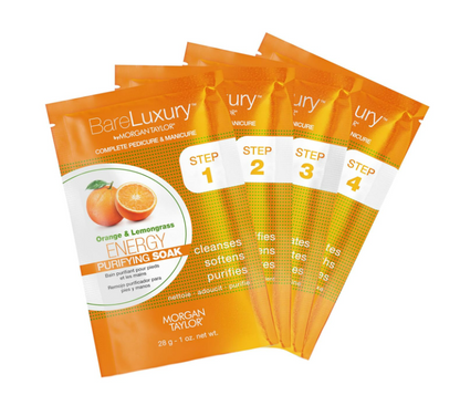 Morgan Taylor BareLuxury 3-Pack 4-Step Pedicure Manicure Kit Calm Detox Energy