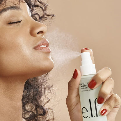 e l f Stay All Night Micro Fine Setting Mist Hydrating Refreshing Makeup Setting Spray For 16HR Wear time Vegan Cruelty Free 2 7 Fl Oz