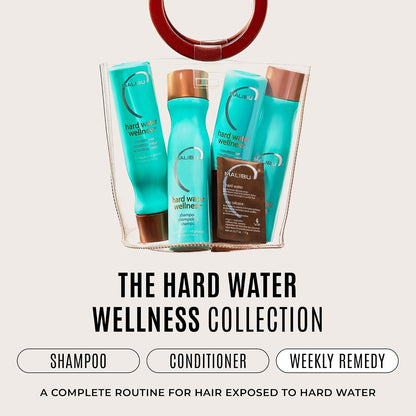 Malibu C Hard Water Wellness Hair Remedy - Mineral Removal Treatment - 4 Pack