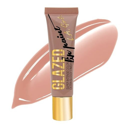 2 Pack L.A. Girl Glazed Lip Paint Whisper GLG787 Intense Color Extra Glossy Nude