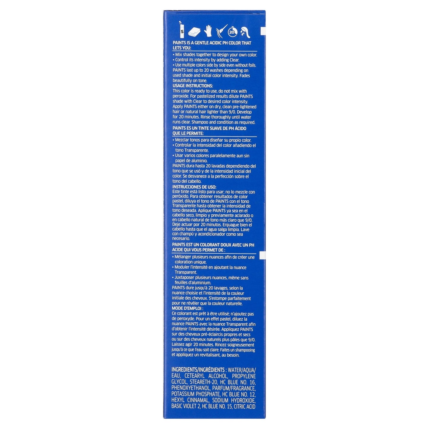 2 Pack Wella Color Charm Paints Semi-Permanent Hair Color - Blue 2 oz Tubes