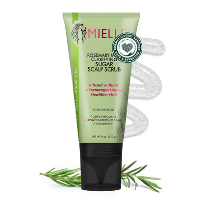 2 pack Mielle Rosemary Mint Clarifying Sugar Scalp Scrub - 6 oz
