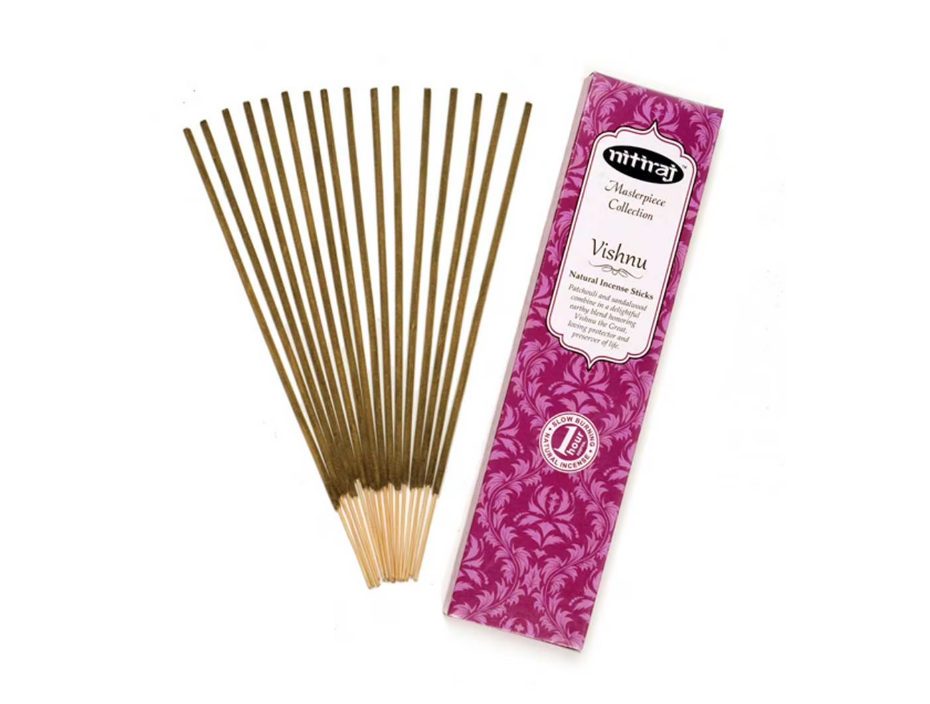 Nitiraj Masterpiece Collection Incense 2-Pack 25gm 1 Hour per Stick Vishnu