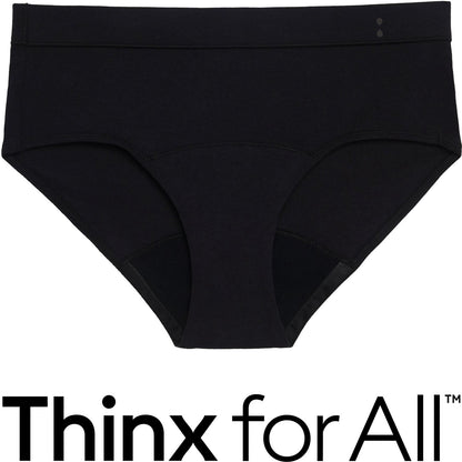 Thinx for All Women's Comfort Brief Leakproof Period Underwear, M, Black