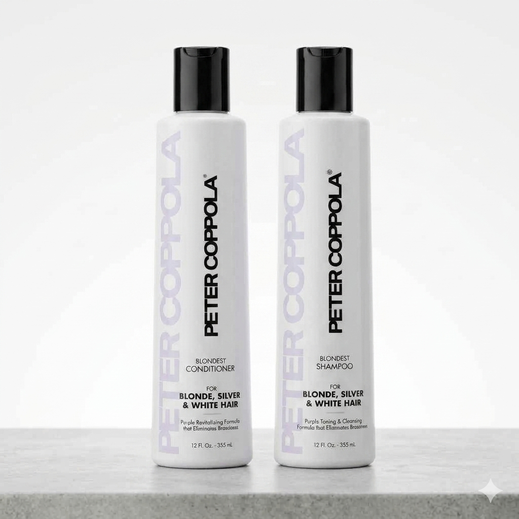 Peter Coppola Blondest Purple Shampoo & Conditioner Set Blonde Silver Hair 12oz