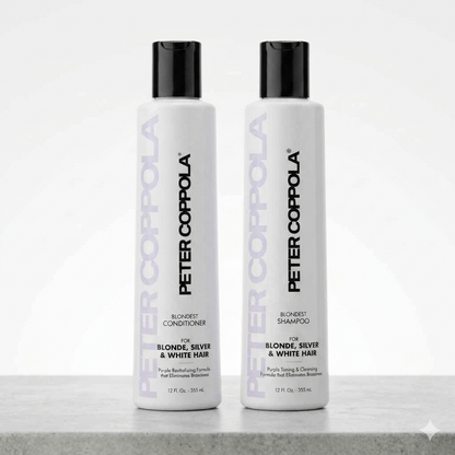Peter Coppola Blondest Purple Shampoo & Conditioner Set Blonde Silver Hair 12oz