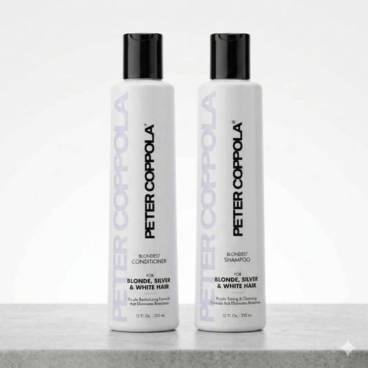 Peter Coppola Blondest Purple Shampoo & Conditioner Set Blonde Silver Hair 12oz