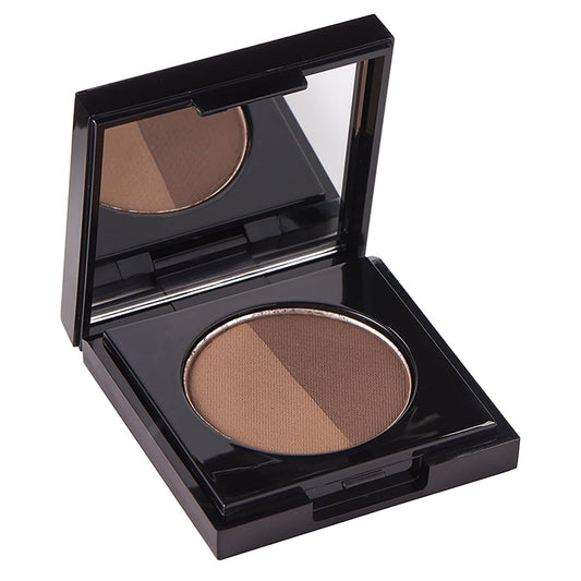 Arches Halos Duo Luxury Brow Powder Eyebrow Shaper Color Powder Compact with 2 Neutral Shades Neutral Brown 0 1 oz