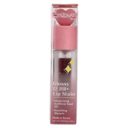 The Creme Shop Glossy 12 HR + Lip Stain, Cherub, 0.194 oz (5.5 g)