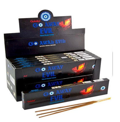 Goloka Go Away Evil Natural Masala Incense Sticks 15g (2 Pack) Protection