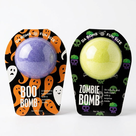 Da Bomb 2 Pack Halloween Bath Fizzers Boo Bomb Zombie Bomb 3.5oz Surprise Inside