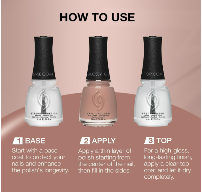 China Glaze CG Nail Lacquer Bare Attack Dark Nude Nail Polish Quick Dry Chip Resistant Glossy Finish for Salon DIY Manicure 0 5 fl oz