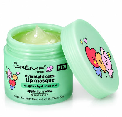 The Crème Shop x BT21 Overnight Glaze Lip Masque, Apple Honeydew, 20 g