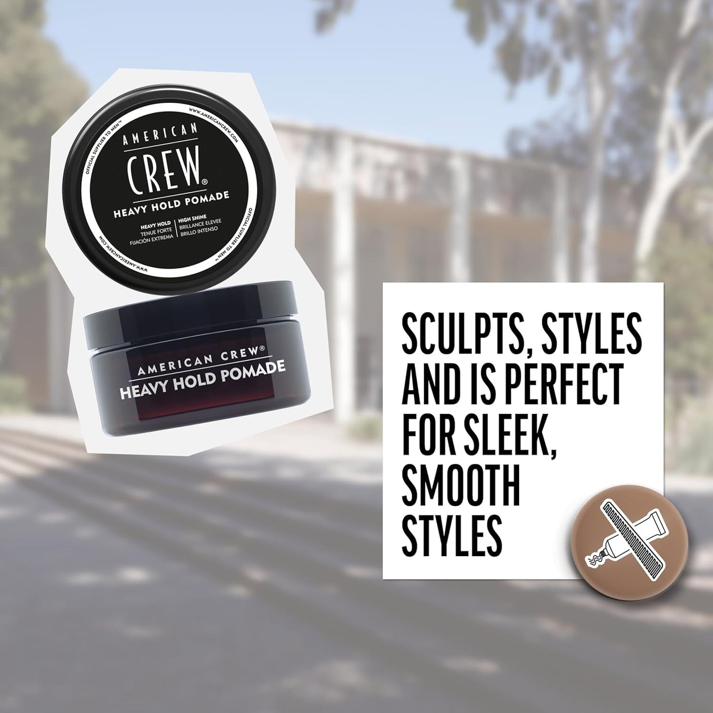 American Crew Men's Hair Pomade, Like Styling Gel with Heavy Hold & High Shine
