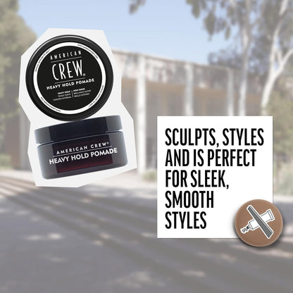 American Crew Men's Hair Pomade, Like Styling Gel with Heavy Hold & High Shine