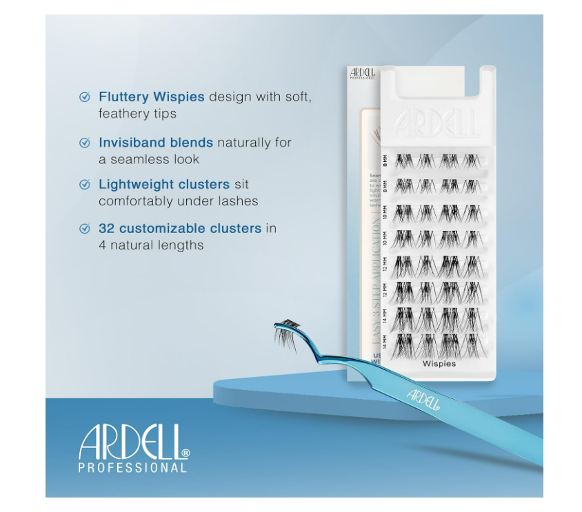 2 Pack Ardell Seamless Underlash Wispies Lash Clusters 32ct Invisiband