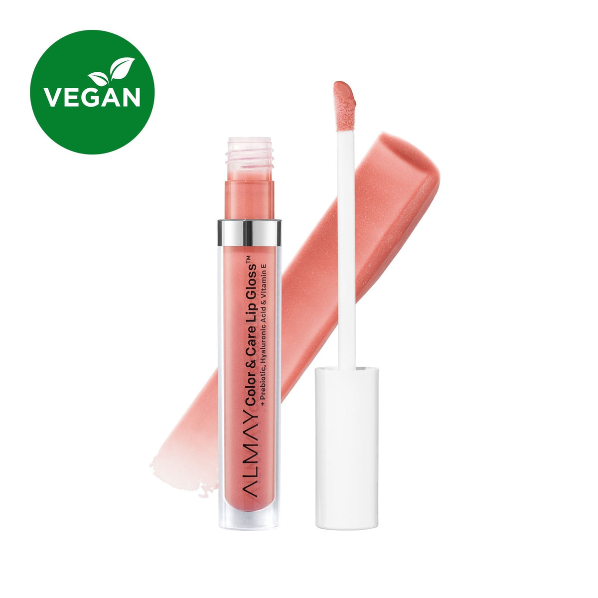 Almay Color & Care Hydrating Lip Gloss, Hypoallergenic, 400 Peachy Sky, 0.1 fl o