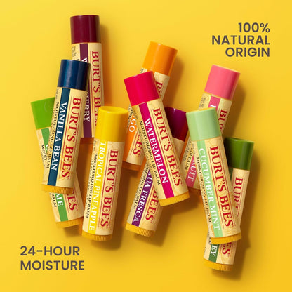 Burt's Bees Lip Balm - Pomegranate, Lip Moisturizer 2 Tubes, 0.15 oz