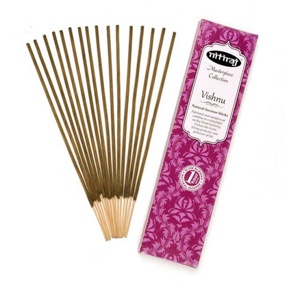 Nitiraj Masterpiece Collection Incense 2-Pack 25gm 1 Hour per Stick Vishnu