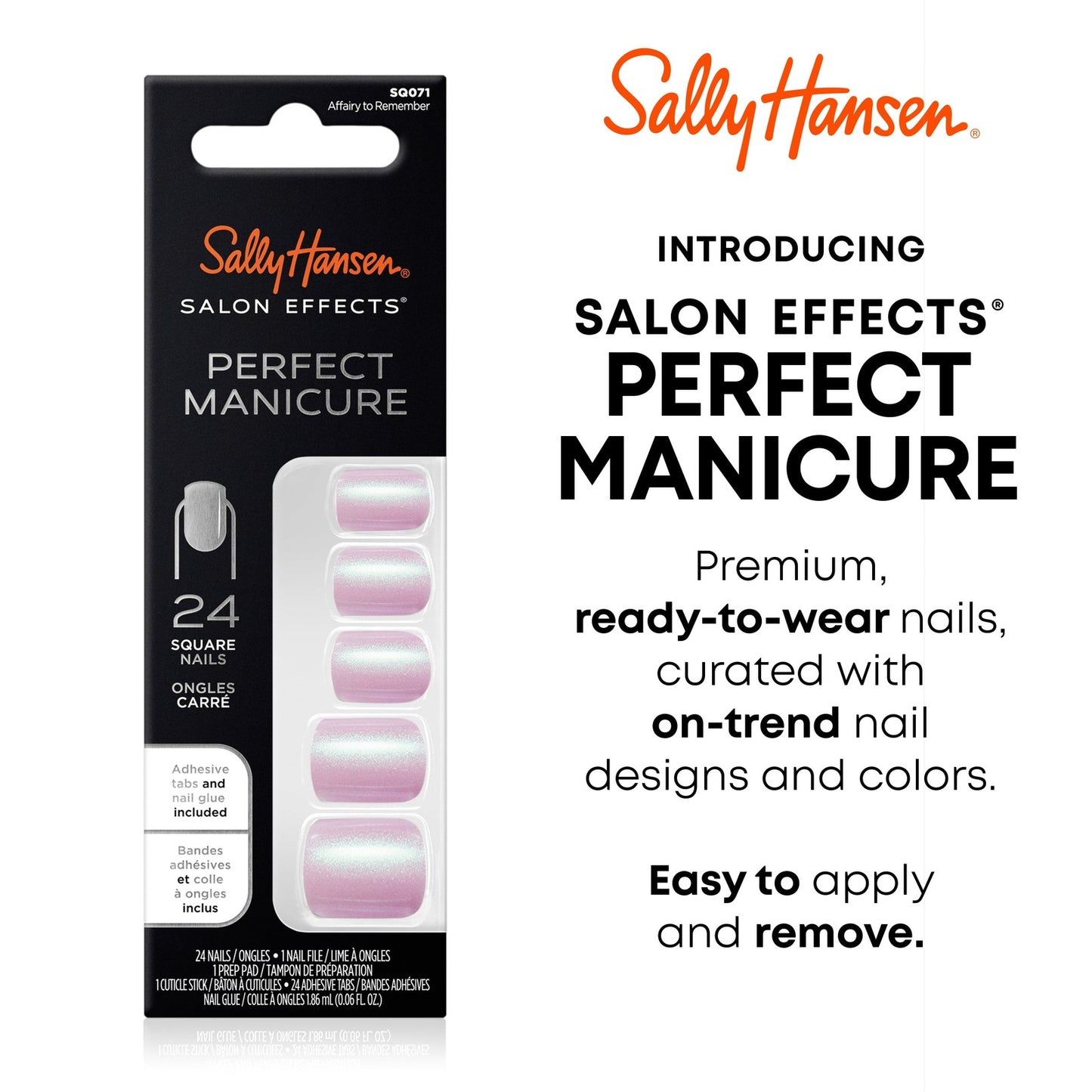 Sally Hansen Salon Effects Perfect Manicure Press-On Nails, Affairy To Remember