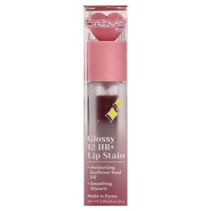 The Creme Shop Glossy 12 HR + Lip Stain, Cherub, 0.194 oz (5.5 g)