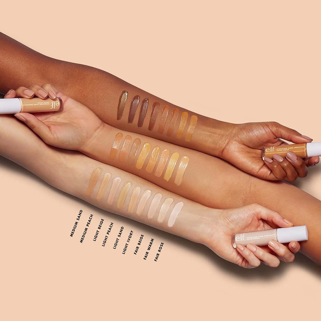 e.l.f. Hydrating Camo Concealer, Covers Blemishes & Under-Eye Circles, Fair Rose