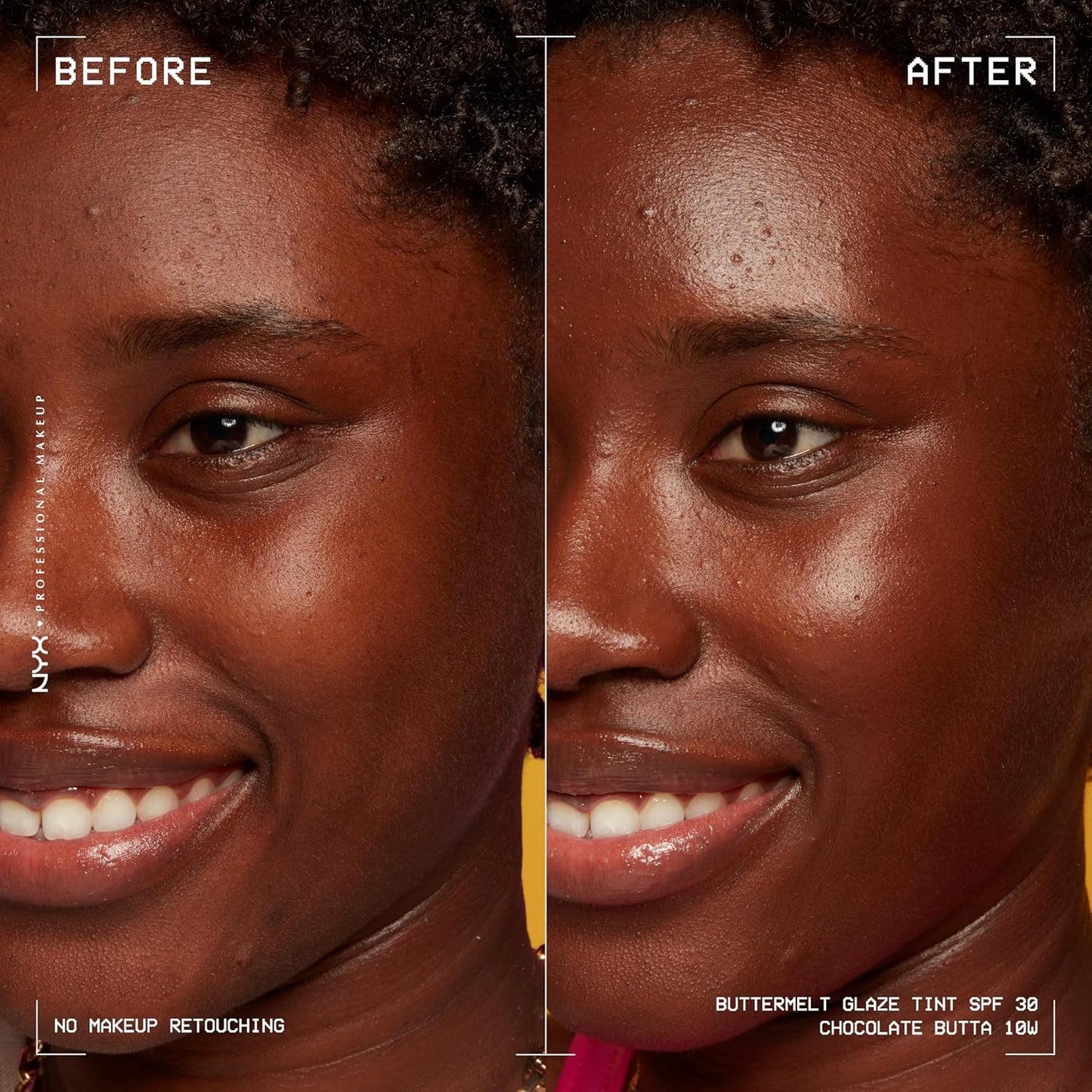 NYX PROFESSIONAL MAKEUP Buttermelt Glaze Soft Glow Skin Tint + SPF 30 Up To 12HR Wear, 10 Chocolate Butta
