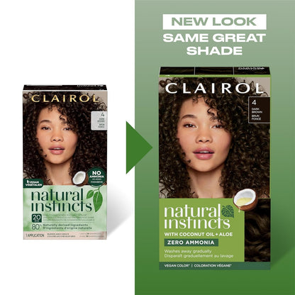 Clairol Natural Instincts Demi-Permanent Hair Dye, 6C Light Brown | Ammonia‑Free