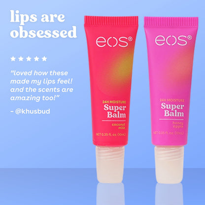 Eos 24H Moisture Super Balm- Coconut Milk & Honey Apple, Lip Sleeping Mask, 0.35 oz