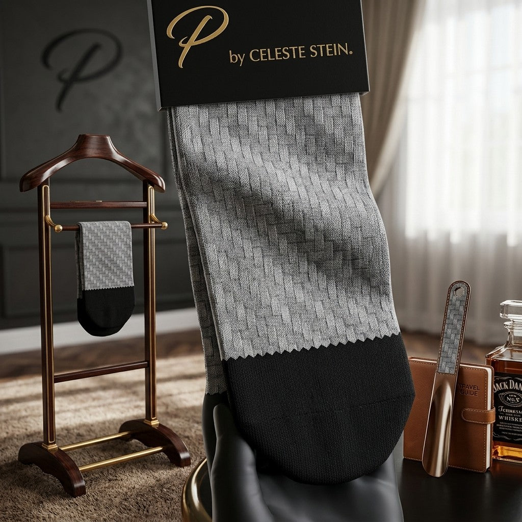 Prince Daniel Men's Therapeutic Compression Sock, Carbon Fiber, 8-15 mmHg, Mild