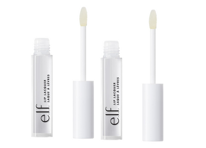 e.l.f. Cosmetics Lip Lacquer Clear Hydrating Gloss Non-Sticky High Shine 2 Pack